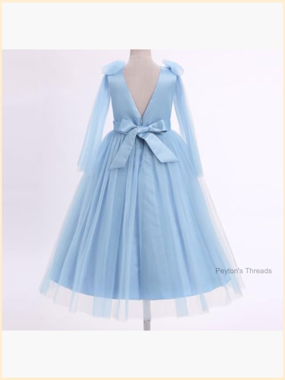 Flower Girl Maxi Dress Wedding Formal Tulle Skirt Princess Pageant Gown - Picture 6 of 6